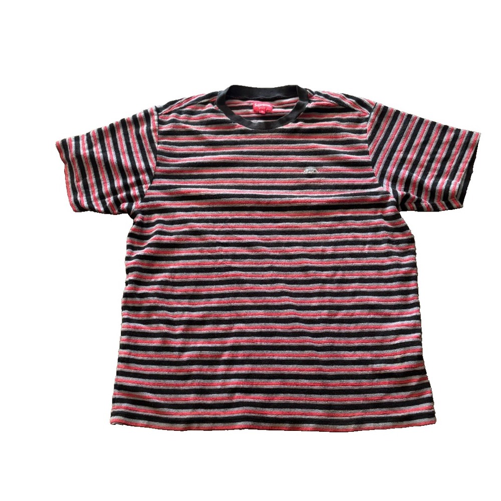 Supreme T shirt black red gray Extra Large Multi Stripe Terry Tee